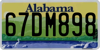 AL license plate 67DM898