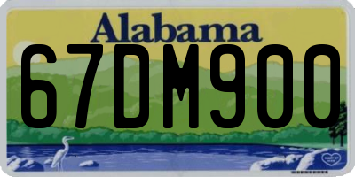 AL license plate 67DM900