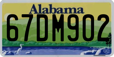 AL license plate 67DM902