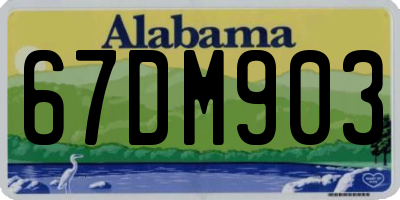 AL license plate 67DM903