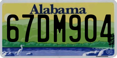 AL license plate 67DM904