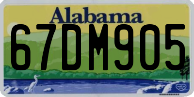 AL license plate 67DM905