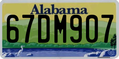 AL license plate 67DM907