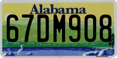 AL license plate 67DM908