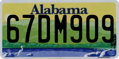 AL license plate 67DM909
