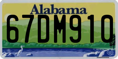 AL license plate 67DM910