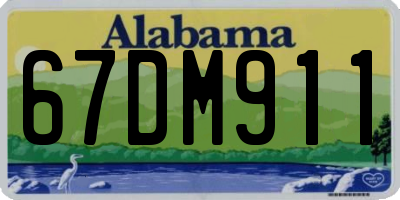 AL license plate 67DM911