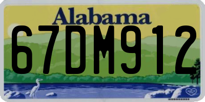 AL license plate 67DM912