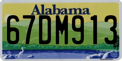 AL license plate 67DM913