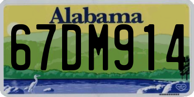 AL license plate 67DM914