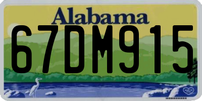 AL license plate 67DM915
