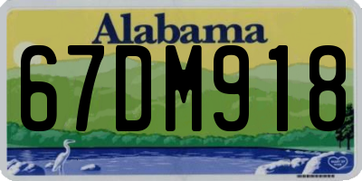 AL license plate 67DM918