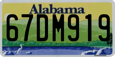AL license plate 67DM919