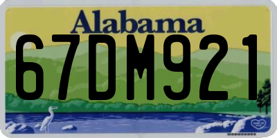 AL license plate 67DM921