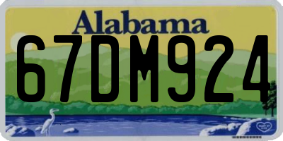 AL license plate 67DM924