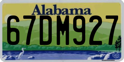 AL license plate 67DM927