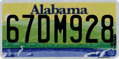 AL license plate 67DM928