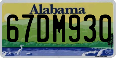 AL license plate 67DM930