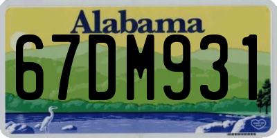 AL license plate 67DM931