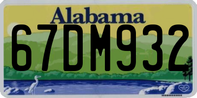 AL license plate 67DM932
