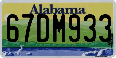 AL license plate 67DM933