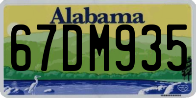 AL license plate 67DM935