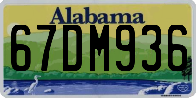 AL license plate 67DM936