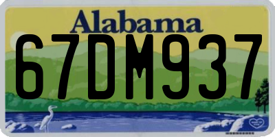 AL license plate 67DM937