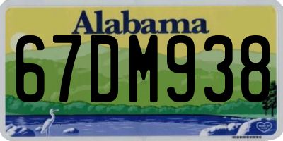 AL license plate 67DM938