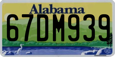 AL license plate 67DM939