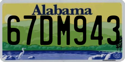 AL license plate 67DM943