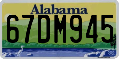 AL license plate 67DM945