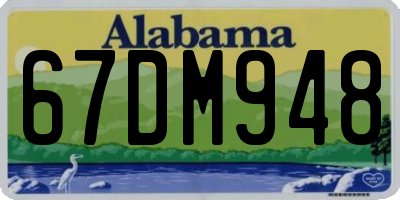 AL license plate 67DM948