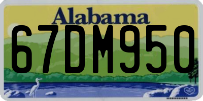 AL license plate 67DM950