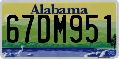 AL license plate 67DM951