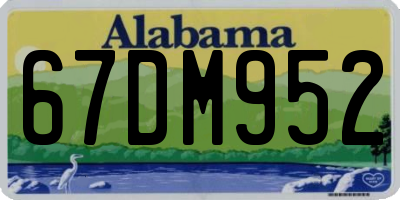 AL license plate 67DM952