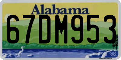 AL license plate 67DM953