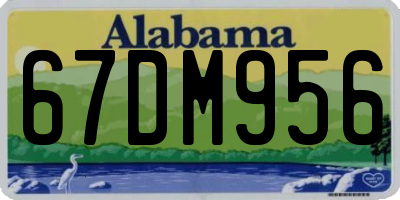 AL license plate 67DM956