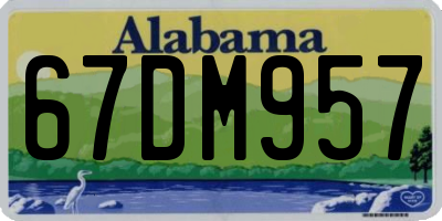 AL license plate 67DM957