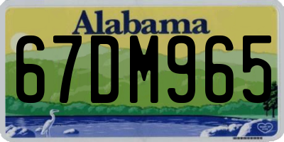AL license plate 67DM965