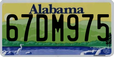 AL license plate 67DM975