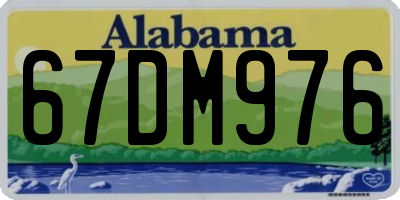 AL license plate 67DM976