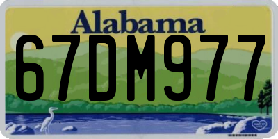 AL license plate 67DM977