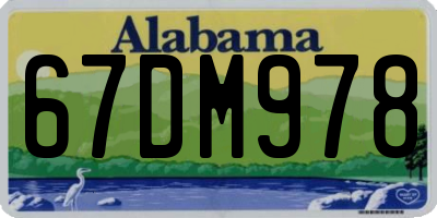 AL license plate 67DM978