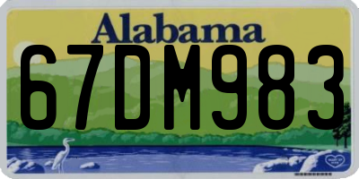 AL license plate 67DM983
