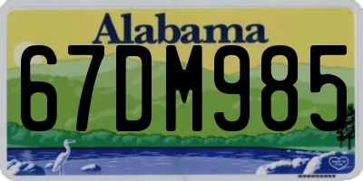 AL license plate 67DM985