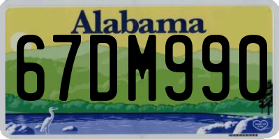 AL license plate 67DM990