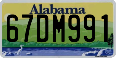 AL license plate 67DM991