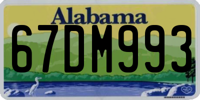 AL license plate 67DM993