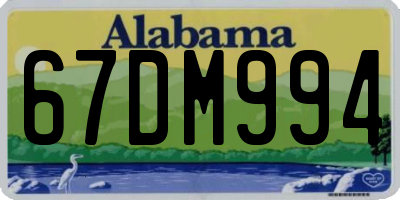 AL license plate 67DM994